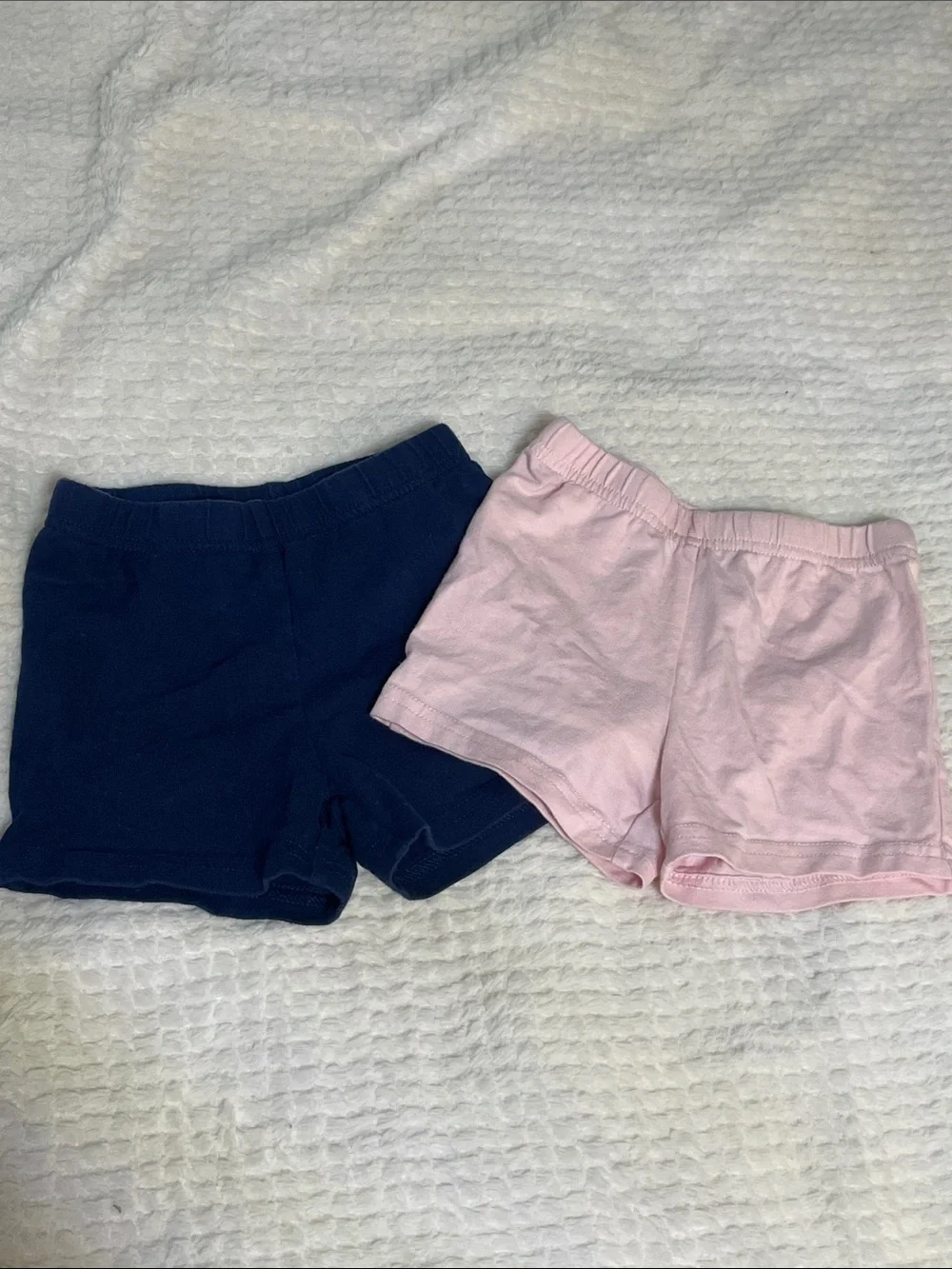 ❤️4 for $10 Carters Girls' Cotton Elastic-Waist Shorts - Pink and Navy (2-Pack)